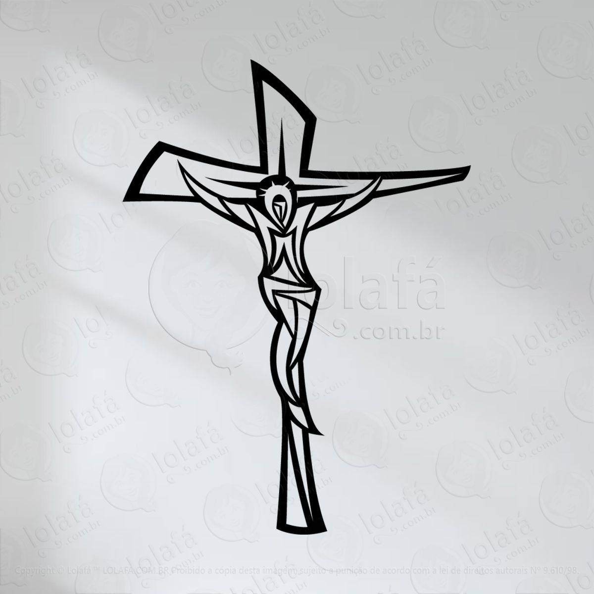 Jesus Cristo Adesivo de Parede Decorativo para Casa, Quarto, Sala e Vidro Mod:59