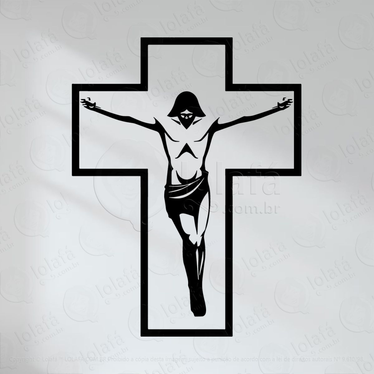Jesus Cristo Adesivo de Parede Decorativo para Casa, Quarto, Sala e Vidro Mod:60