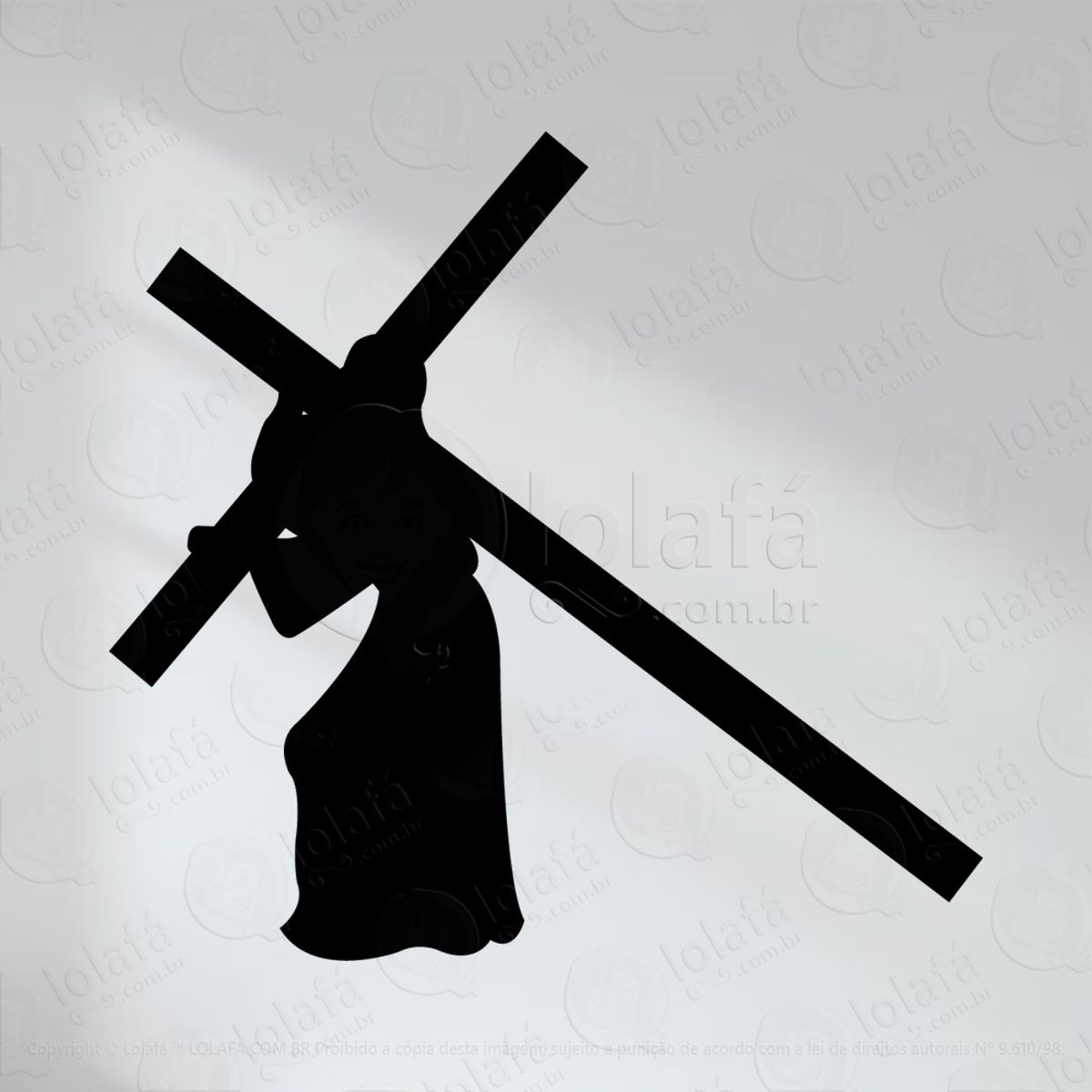 Jesus Cristo Adesivo de Parede Decorativo para Casa, Quarto, Sala e Vidro Mod:64