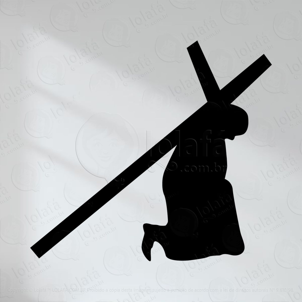 Jesus Cristo Adesivo de Parede Decorativo para Casa, Quarto, Sala e Vidro Mod:65