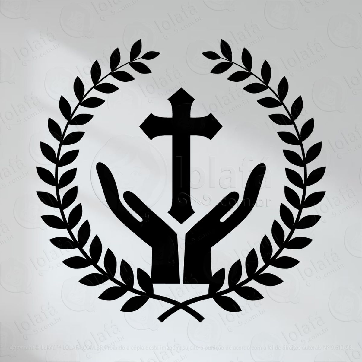 Cruz Adesivo de Parede Decorativo para Casa, Quarto, Sala e Vidro Mod:84