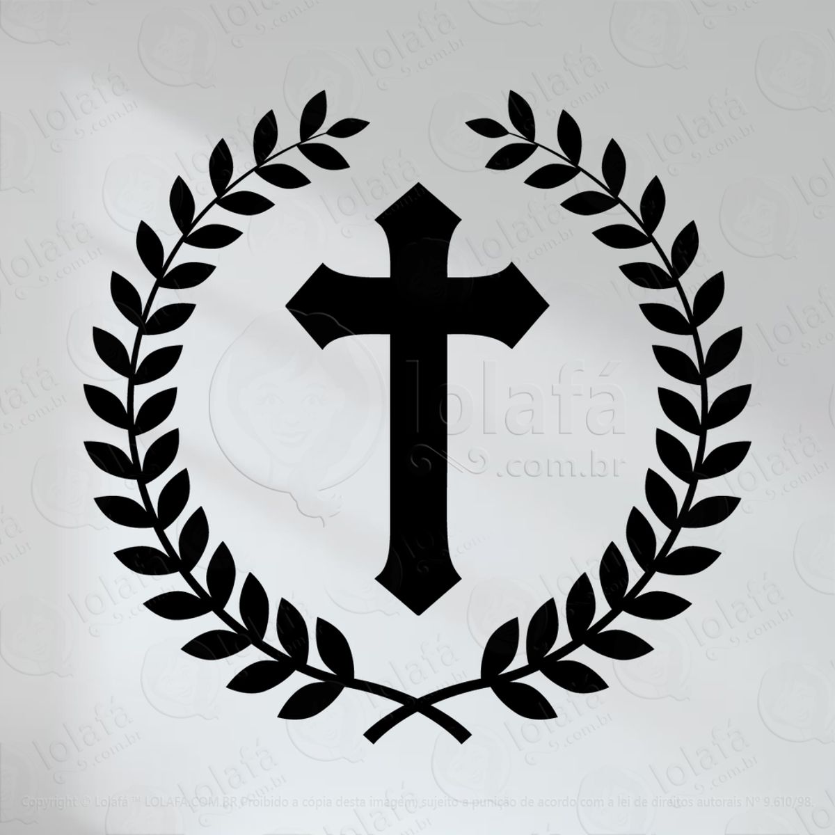 Cruz Adesivo de Parede Decorativo para Casa, Quarto, Sala e Vidro Mod:85