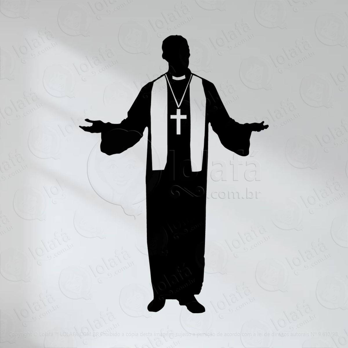 Padre Adesivo de Parede Decorativo para Casa, Quarto, Sala e Vidro Mod:87