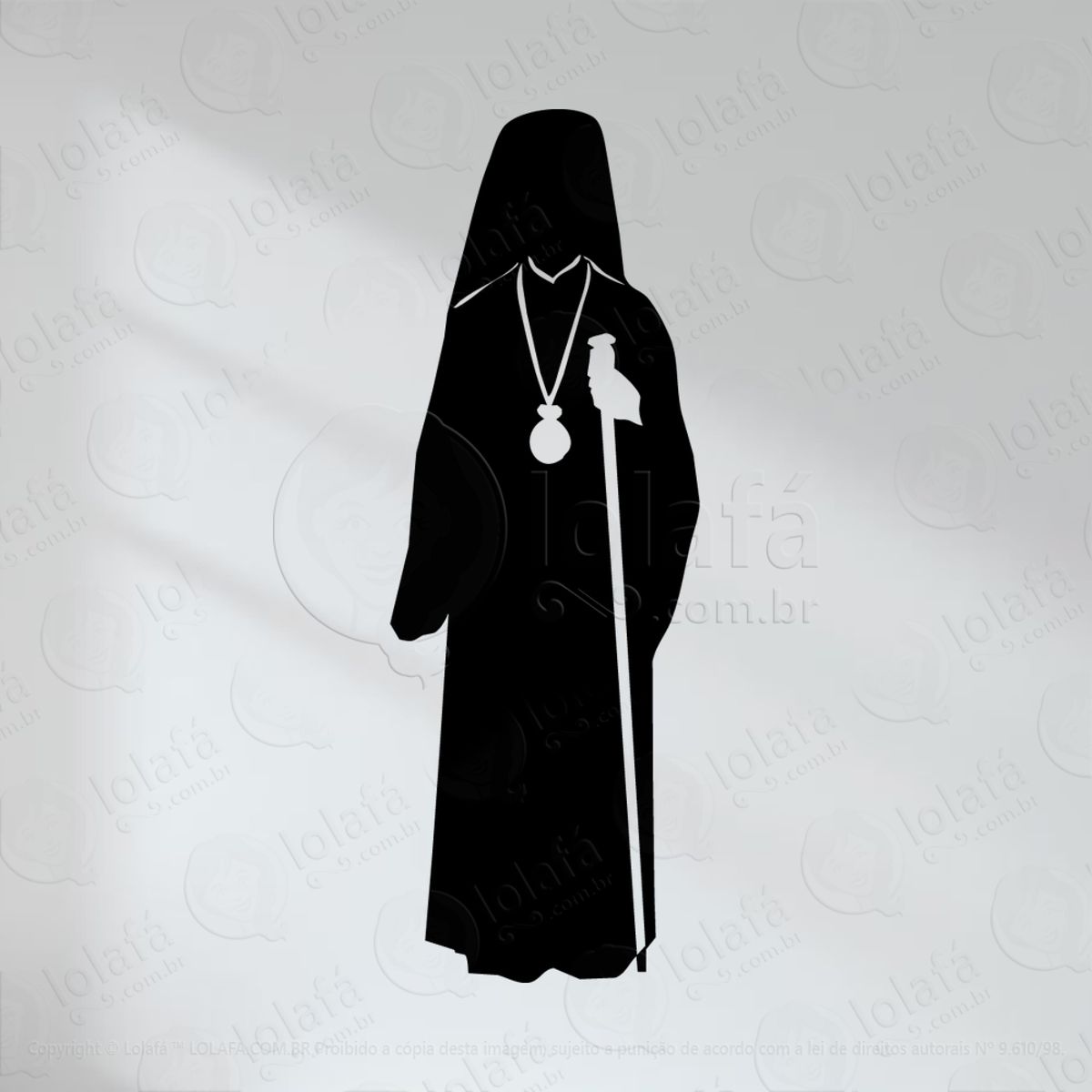 Freira Adesivo de Parede Decorativo para Casa, Quarto, Sala e Vidro Mod:92