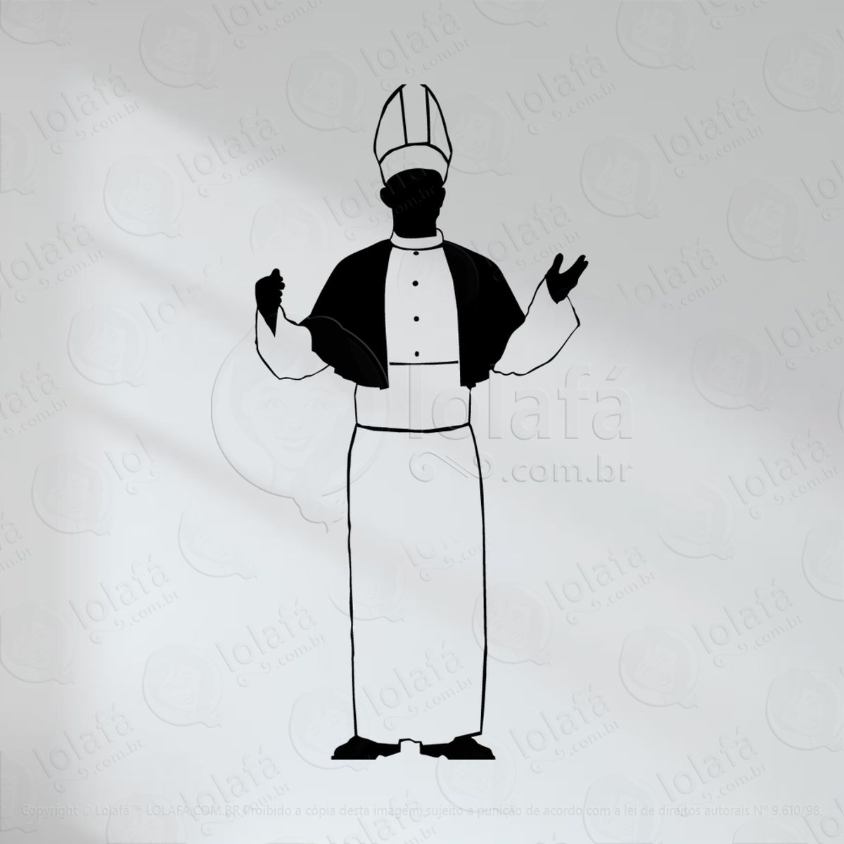 Papa Adesivo de Parede Decorativo para Casa, Quarto, Sala e Vidro Mod:100