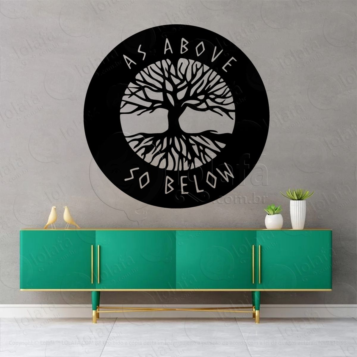 As Above Adesivo de Parede Decorativo para Casa, Sala, Quarto, Vidro e Altar Ocultista Mod:2