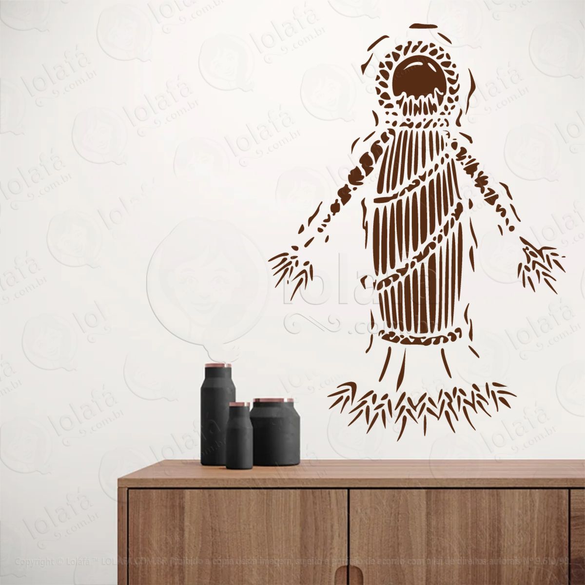 Boneca de Milho Corn Dolly Adesivo de Parede Decorativo para Casa, Sala, Quarto, Vidro e Altar Ocultista Mod:9