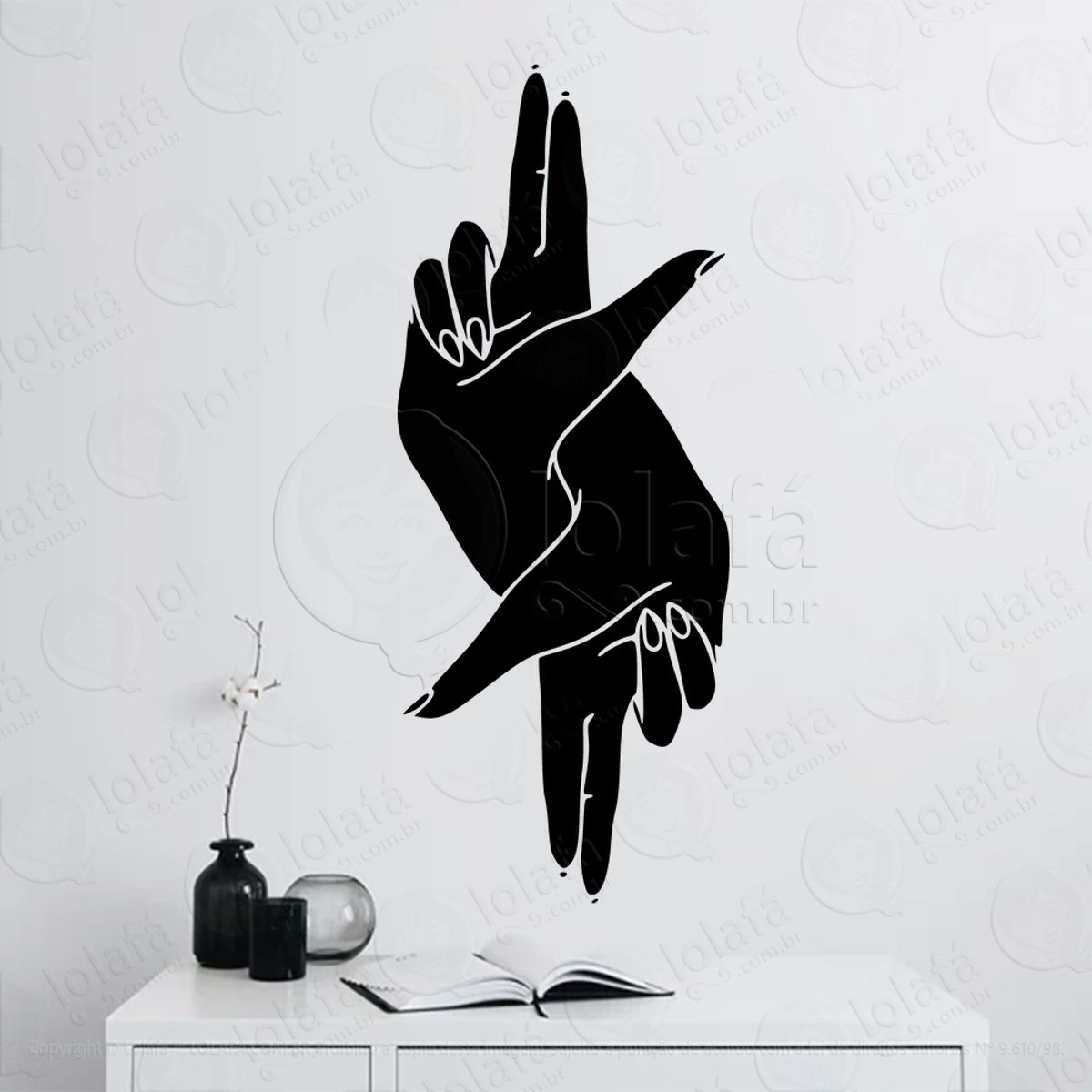 Mãos Hands Adesivo de Parede Decorativo para Casa, Sala, Quarto, Vidro e Altar Ocultista Mod:23