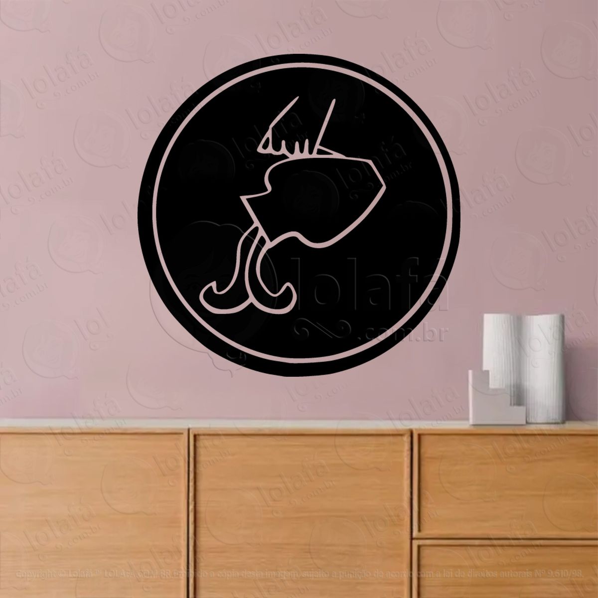 Mandala Signo de Aquário Astrologia Aquarius Adesivo de Parede Decorativo para Casa, Sala, Quarto, Vidro e Altar Ocultista Mod:30