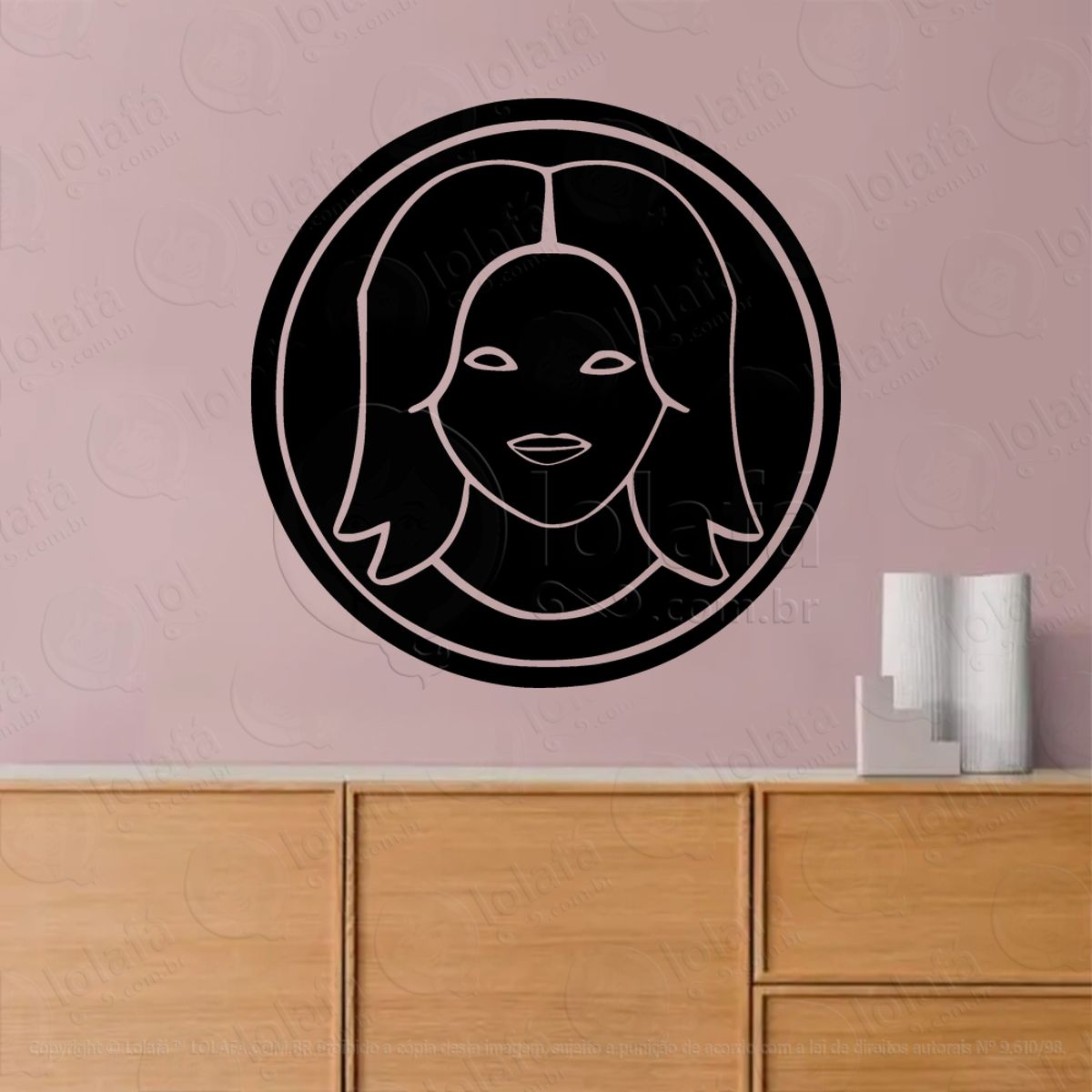 Mandala Signo de Virgem Astrologia Virgo Adesivo de Parede Decorativo para Casa, Sala, Quarto, Vidro e Altar Ocultista Mod:42