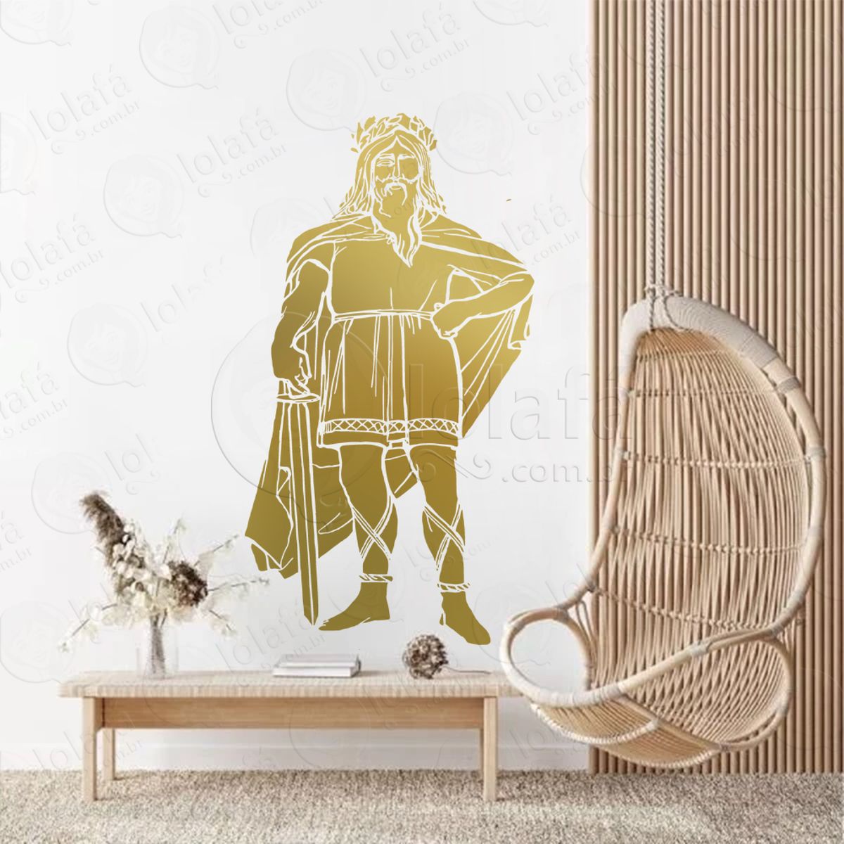 Odin Adesivo de Parede Decorativo para Casa, Sala, Quarto, Vidro e Altar Ocultista Mod:45