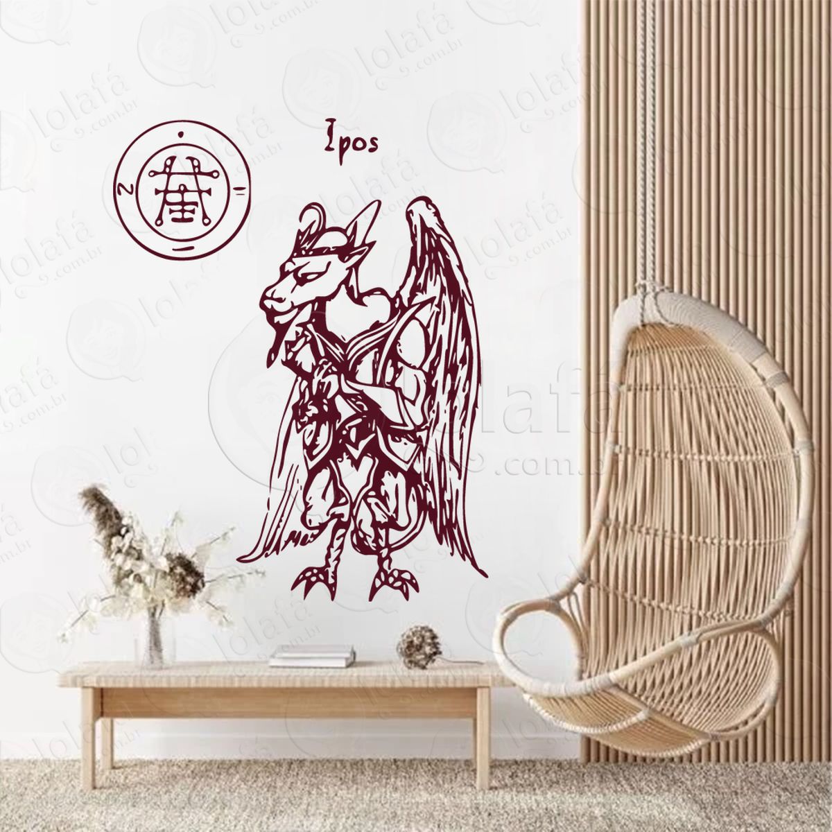 Ipos Adesivo de Parede Decorativo para Casa, Sala, Quarto, Vidro e Altar Ocultista Mod:192