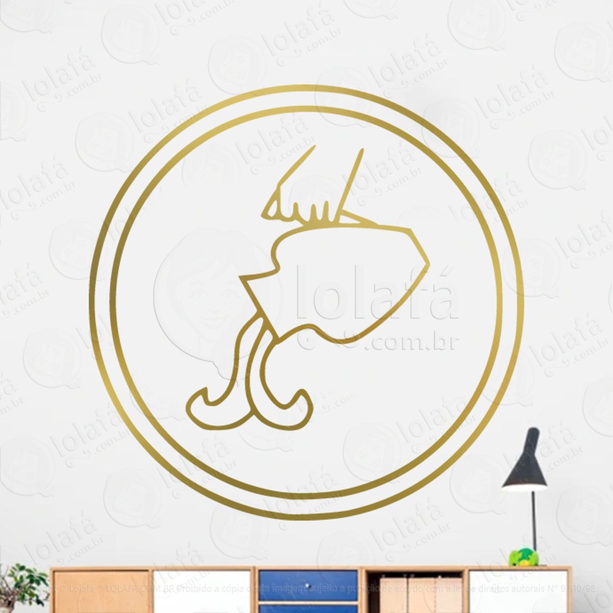 Mandala Signo de Aquário Astrologia Aquarius Adesivo de Parede Decorativo para Casa, Sala, Quarto, Vidro e Altar Ocultista Mod:218