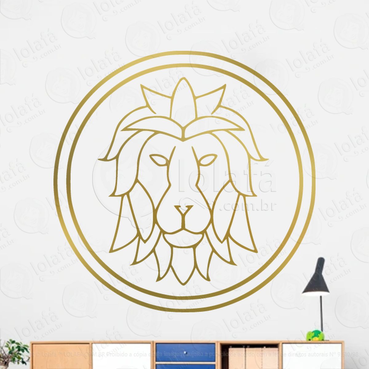 Mandala Signo de Leão Astrologia Leo Adesivo de Parede Decorativo para Casa, Sala, Quarto, Vidro e Altar Ocultista Mod:224