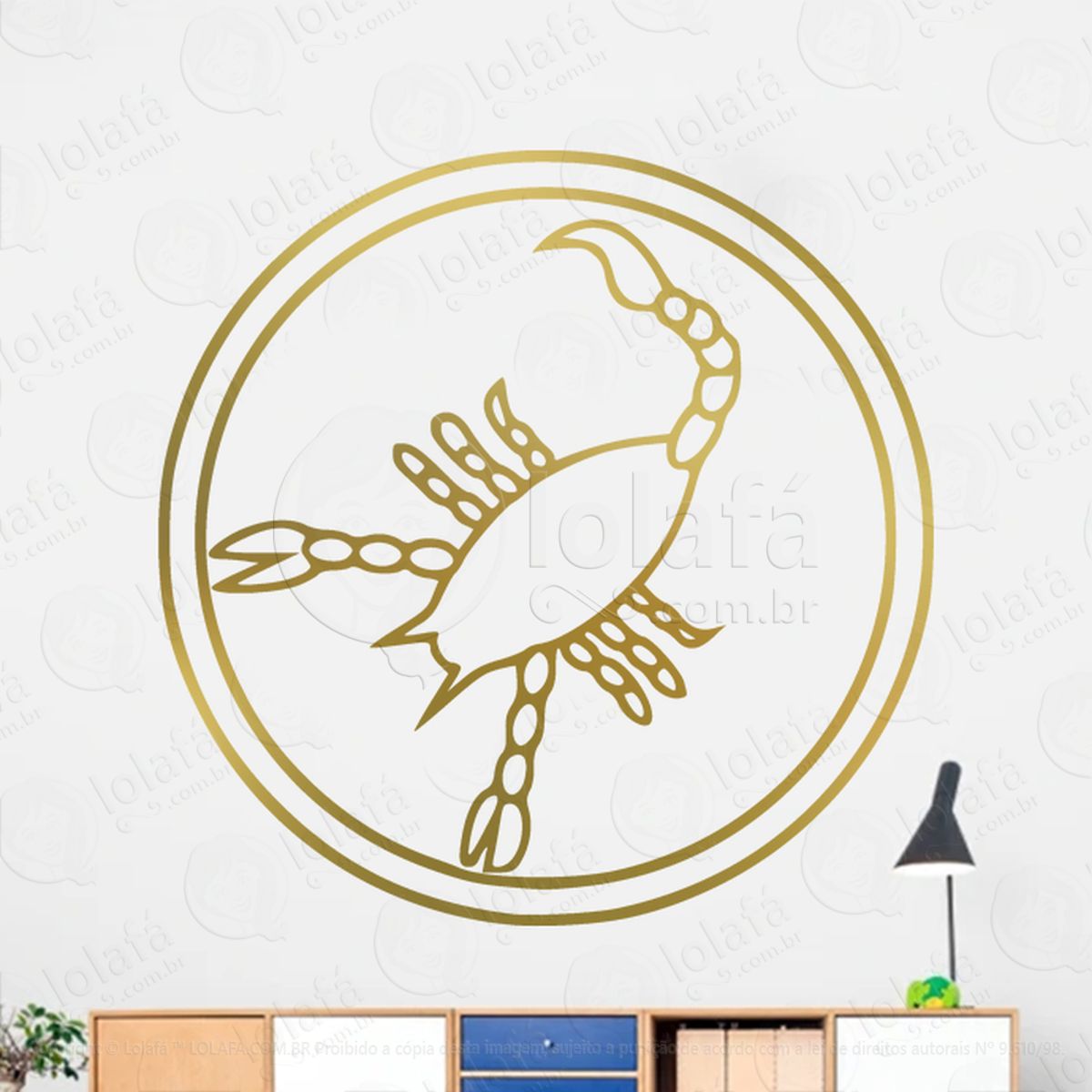 Mandala Signo de Escorpião Astrologia Scorpio Adesivo de Parede Decorativo para Casa, Sala, Quarto, Vidro e Altar Ocultista Mod:228