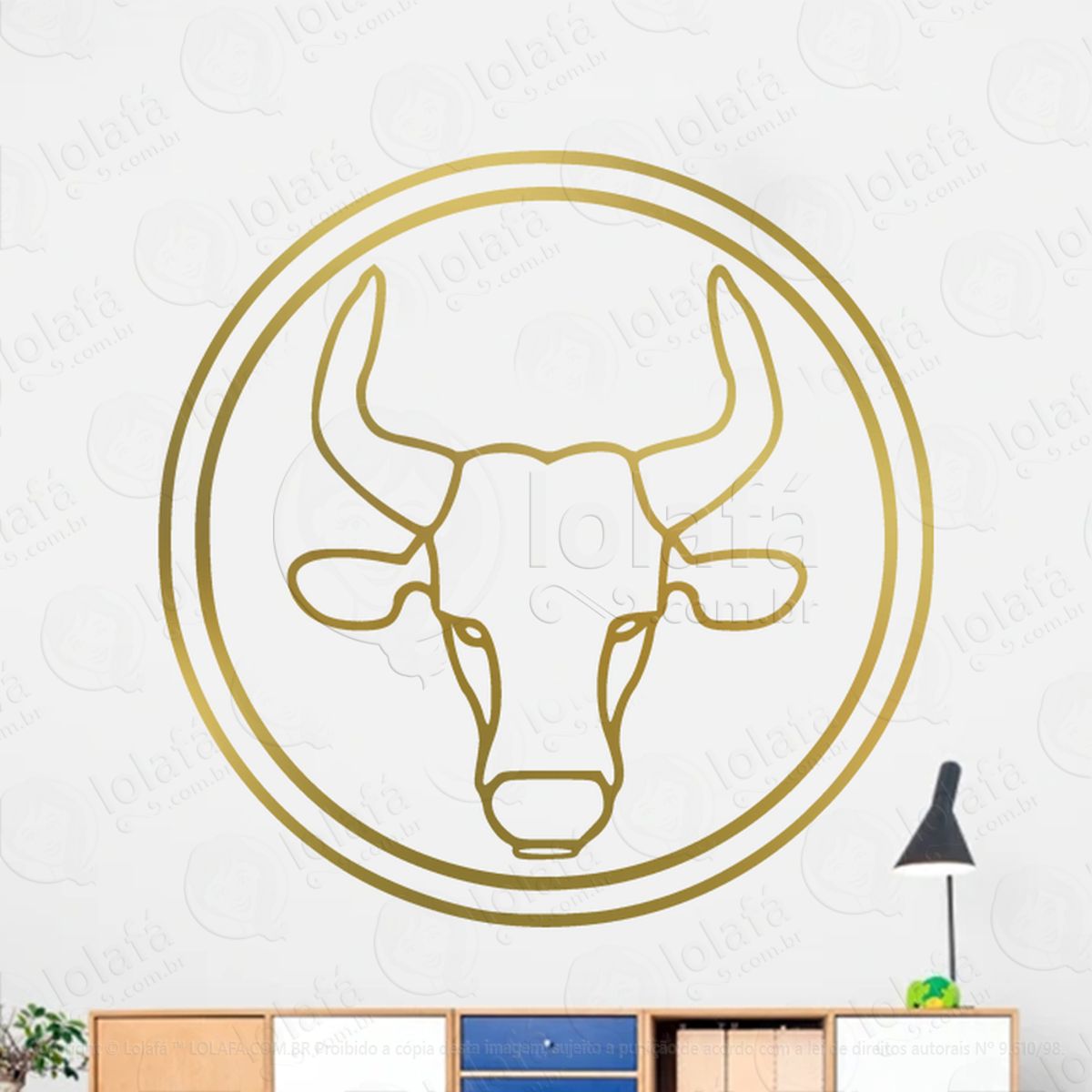 Mandala Signo de Touro Astrologia Taurus Adesivo de Parede Decorativo para Casa, Sala, Quarto, Vidro e Altar Ocultista Mod:229