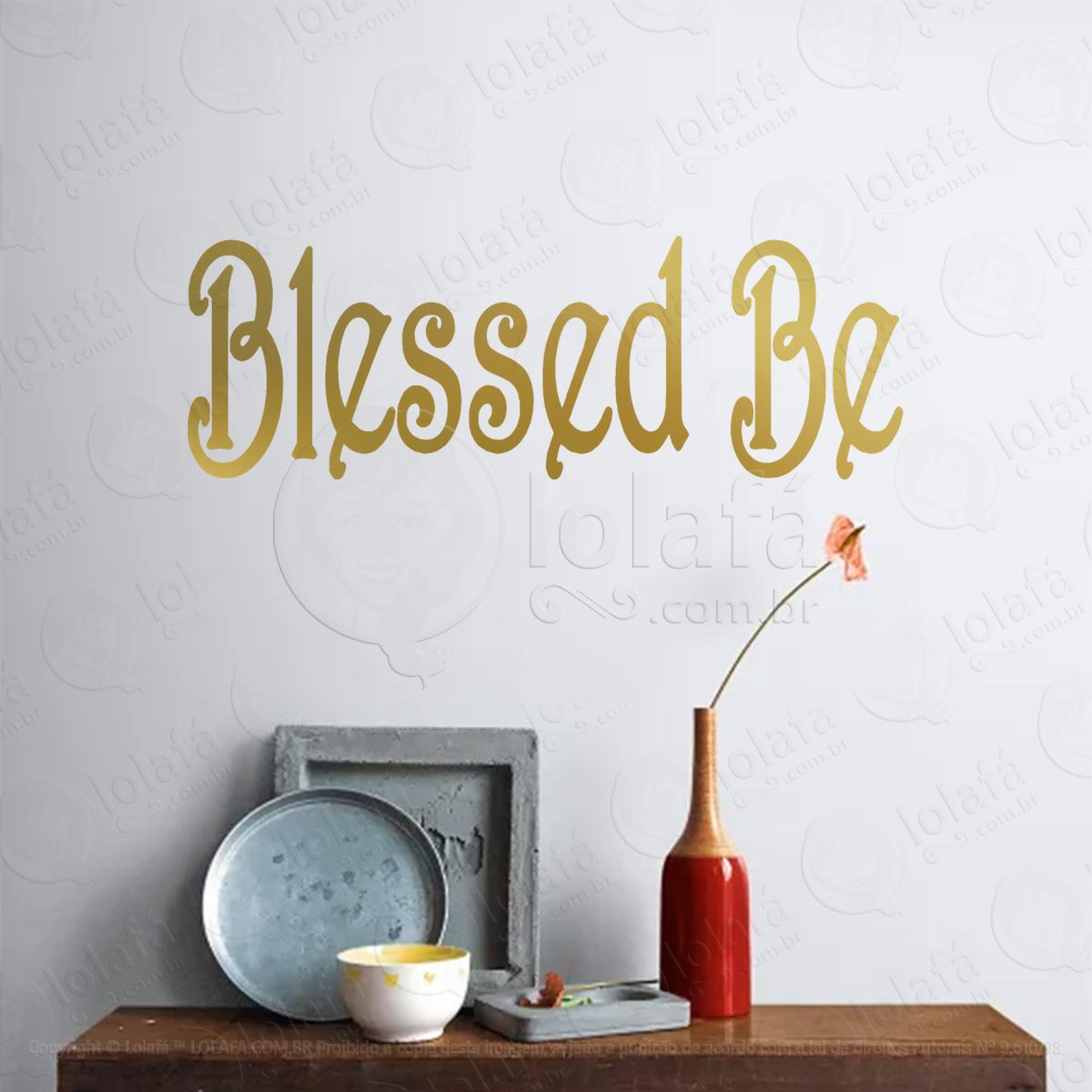 Blessed Be Seja Abençoado Adesivo de Parede Decorativo para Casa, Sala, Quarto, Vidro e Altar Ocultista Mod:246