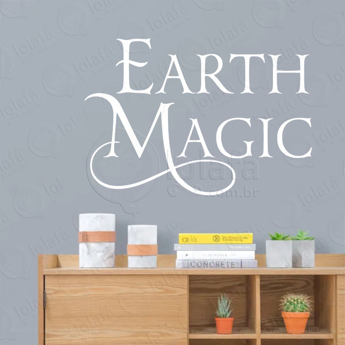 MAGIA da TERRA EARTH MAGIC Adesivo de Parede Decorativo para Casa, Sala, Quarto, Vidro e Altar Ocultista Mod:249