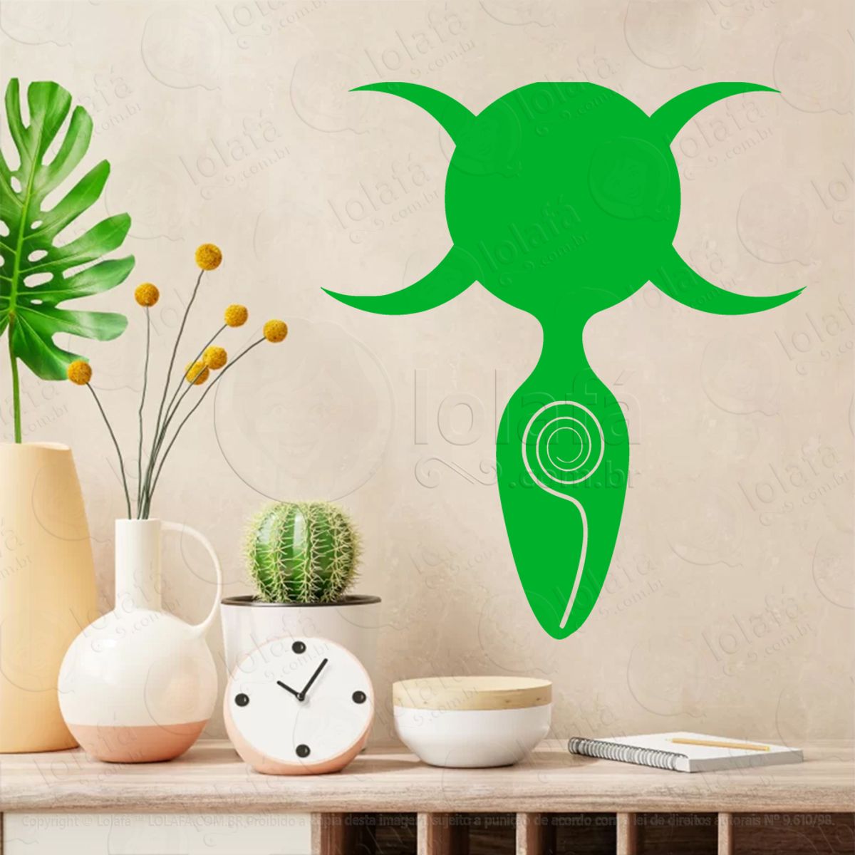 Deusa Espiral Spiral Goddess Adesivo de Parede Decorativo para Casa, Sala, Quarto, Vidro e Altar Ocultista Mod:273