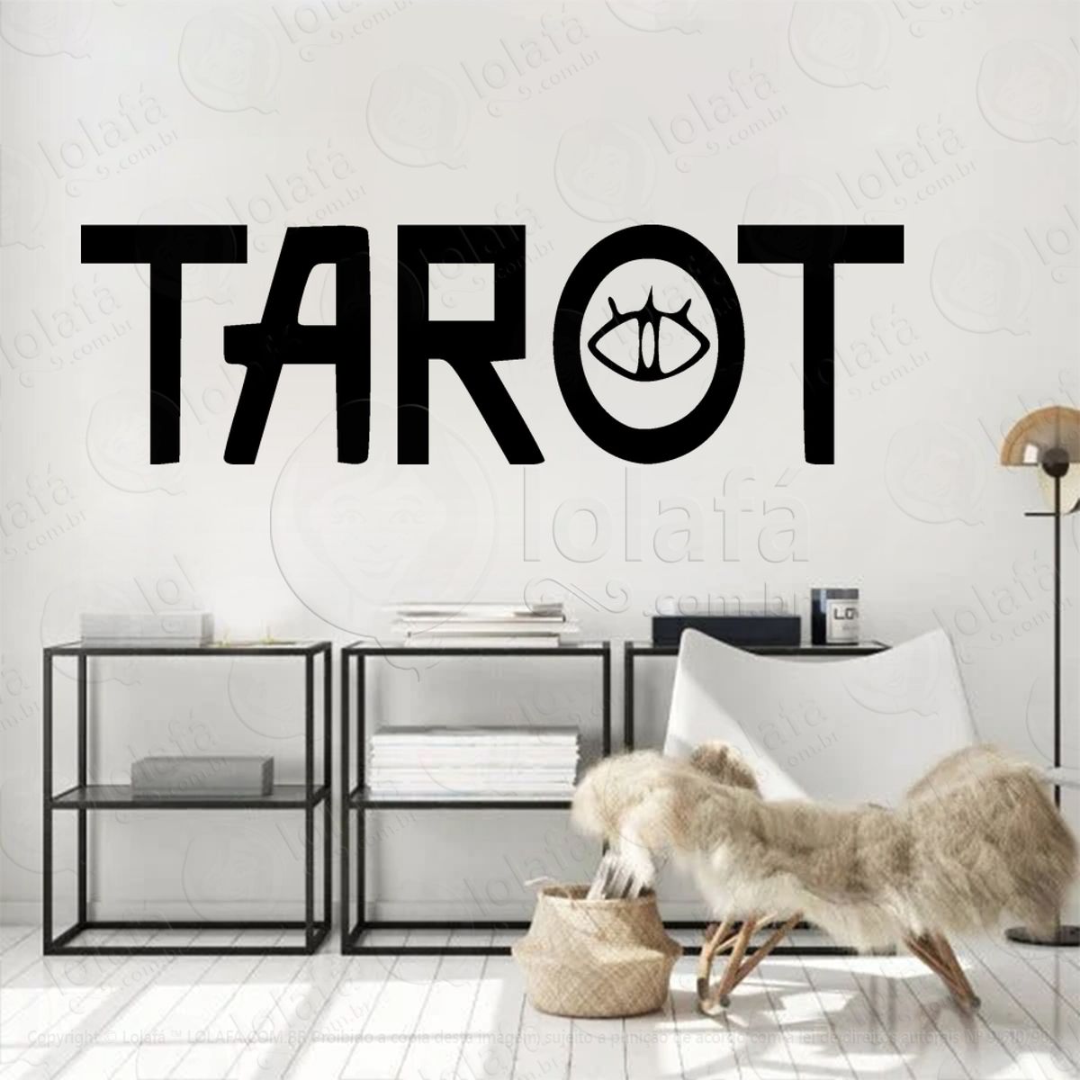Nome Tarô Tarot Adesivo de Parede Decorativo para Casa, Sala, Quarto, Vidro e Altar Ocultista Mod:275