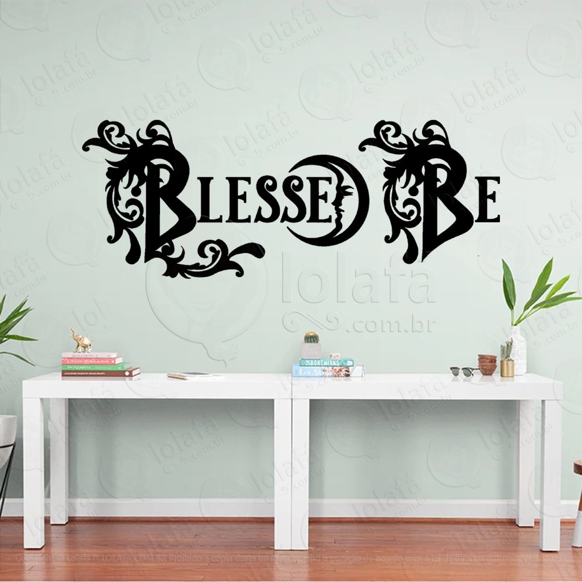 Blessed Be Casa de Bruxa Altar Adesivo de Parede Decorativo para Casa, Sala, Quarto, Vidro e Altar Ocultista Mod:282