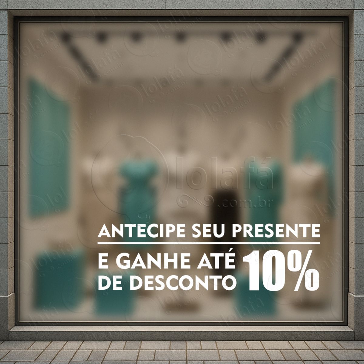 antecipe seu presente ganhe até 10% de desconto adesivos para vitrine mod:2