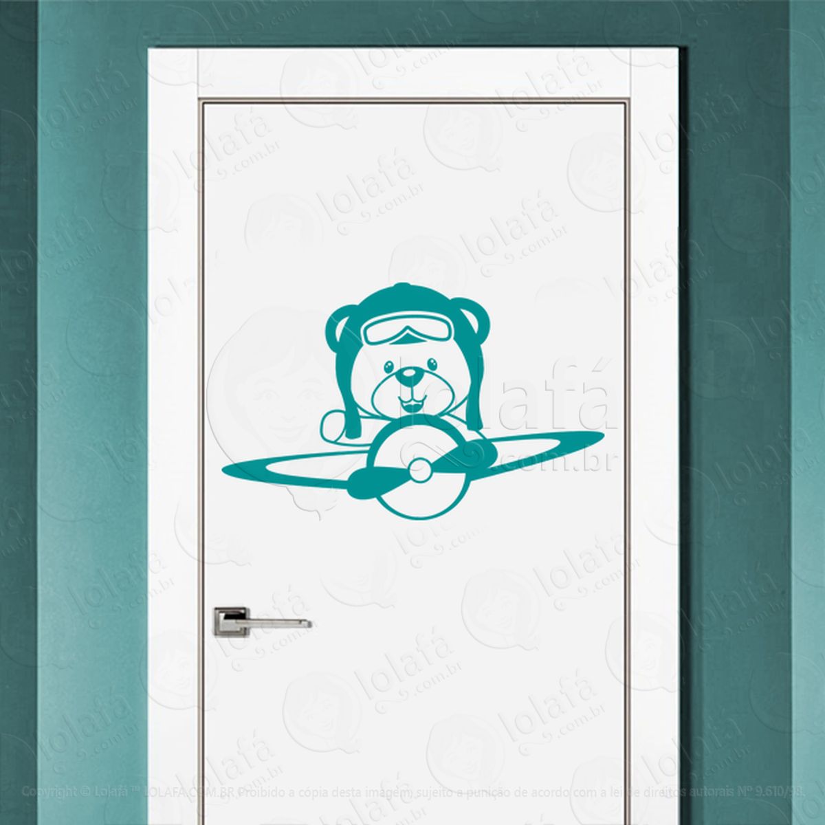 Urso Aviador Adesivos De Parede Infantil Mod:28