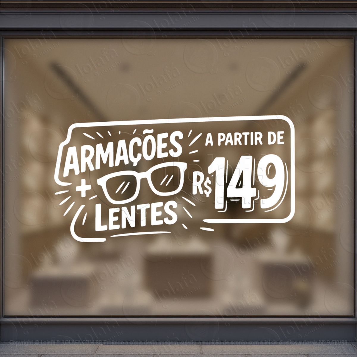 Seja Um Ímã De Clientes Adesivos Para Vitrine Ótica Mod:29