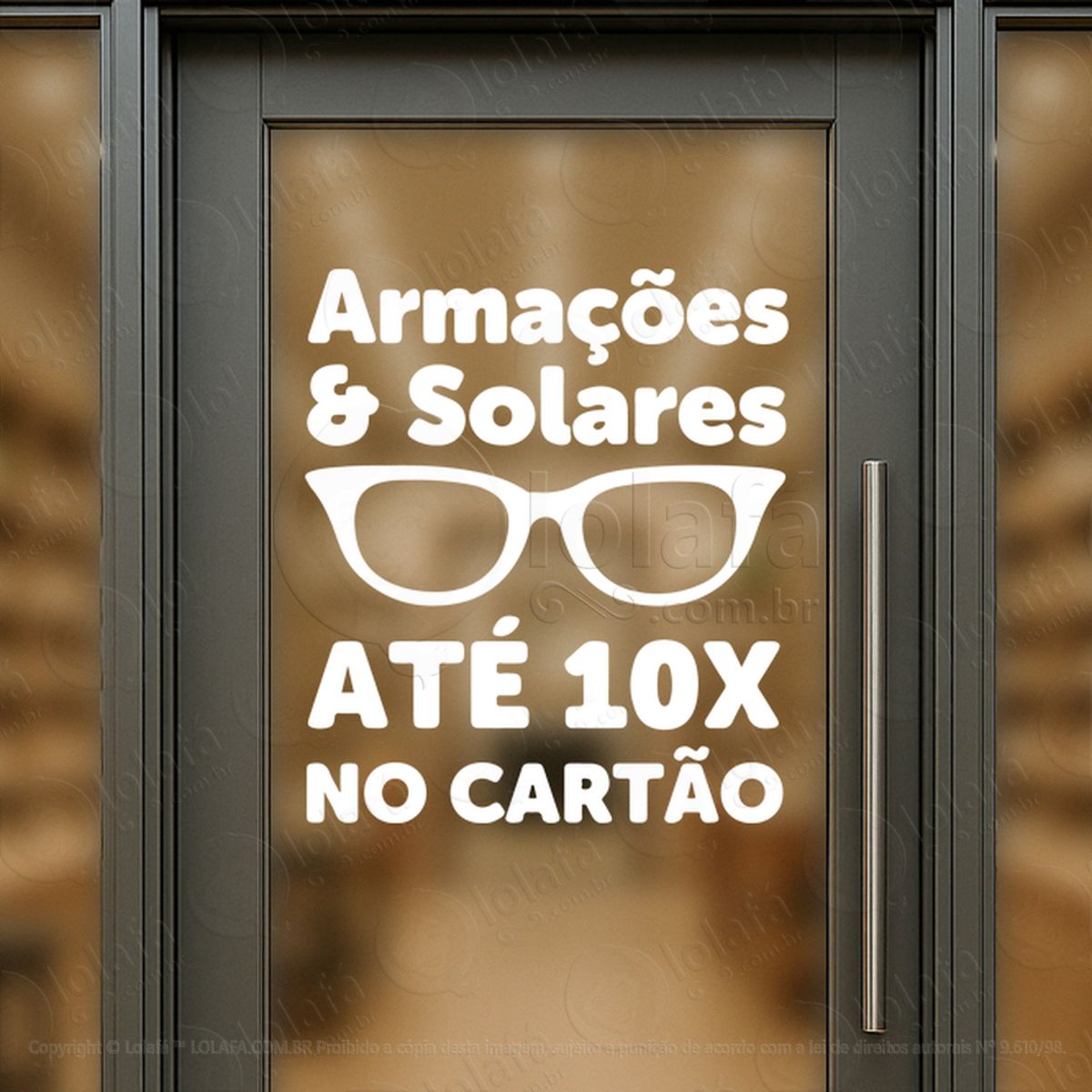 Elegância Que Chama Atenção Adesivos Para Vitrine Ótica Mod:32