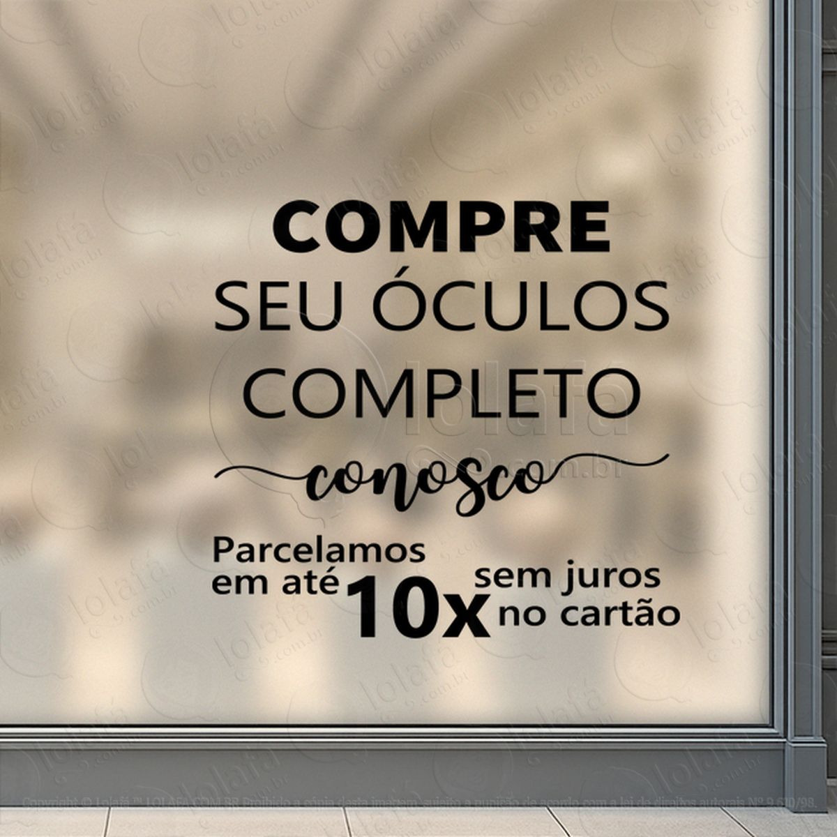 Destaque O Que Importa Adesivos Para Vitrine Ótica Mod:36