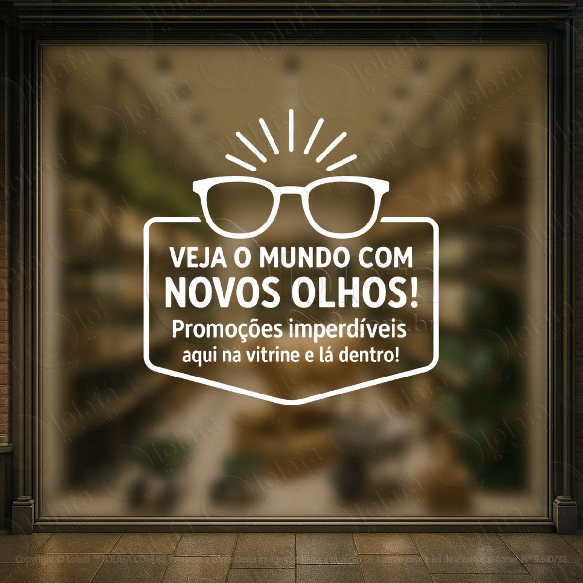 Design Pensado Para Vender Adesivos Para Vitrine Ótica Mod:37