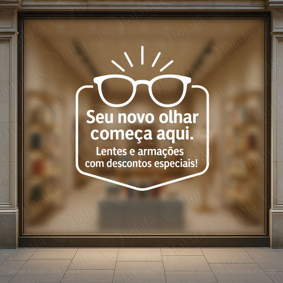 Crie Um Ponto De Atração Adesivos Para Vitrine Ótica Mod:39
