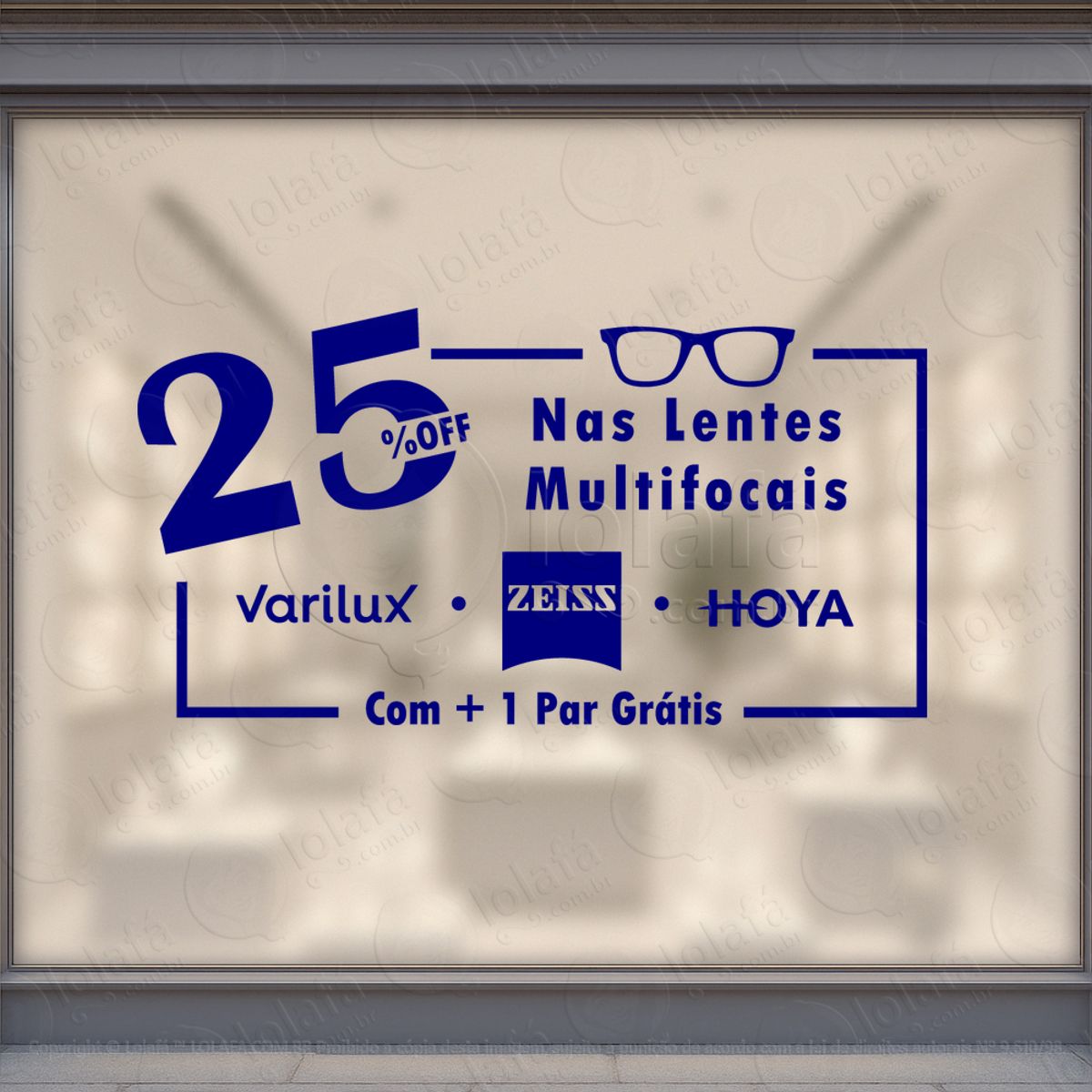 Visual Que Acelera A Escolha Adesivos Para Vitrine Ótica Mod:46