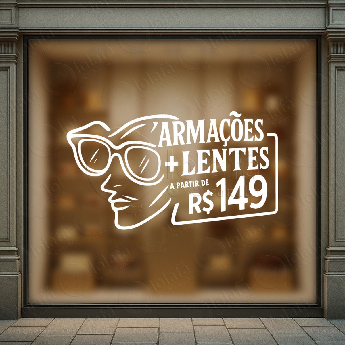 Direcione O Olhar Ao Essencial Adesivos Para Vitrine Ótica Mod:48
