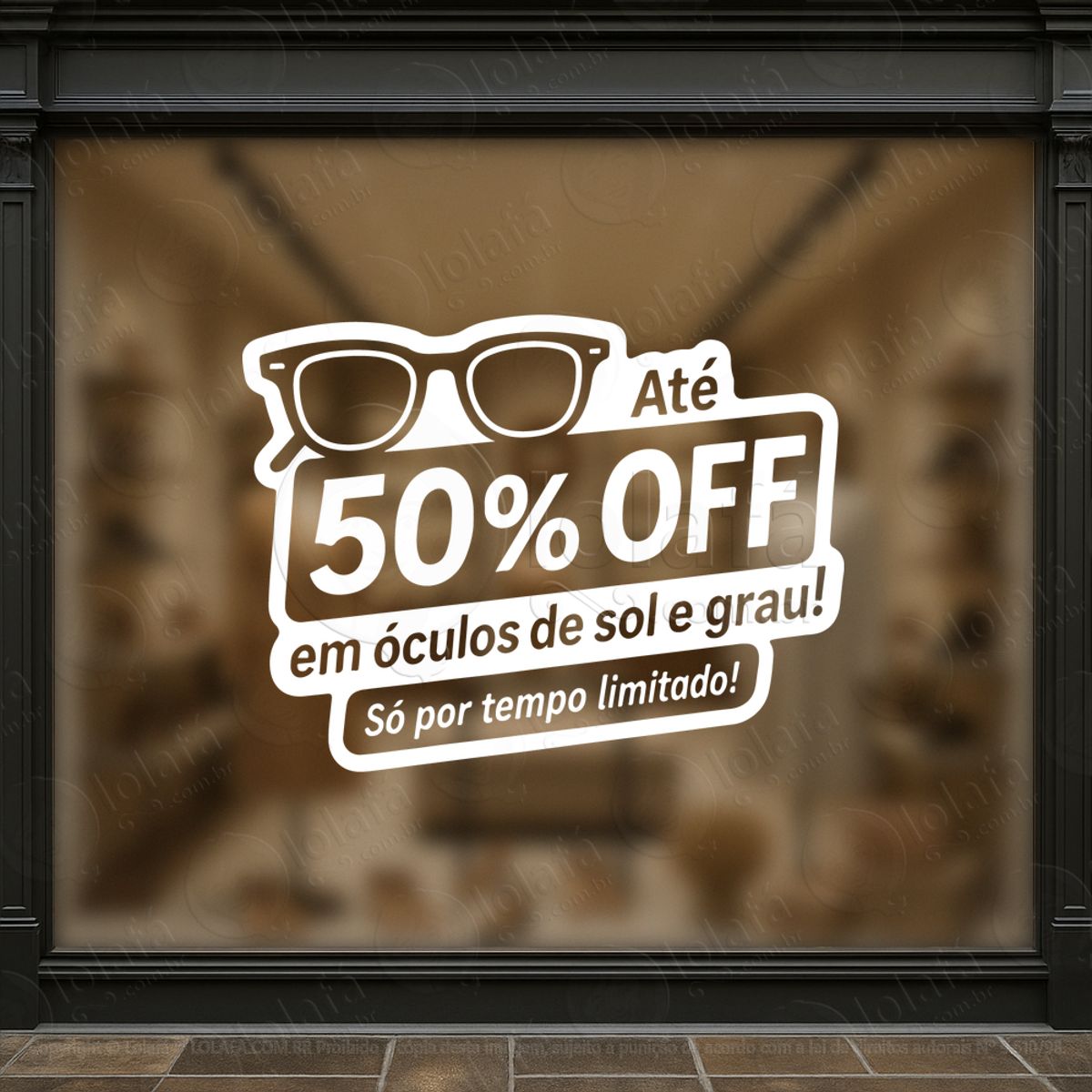 Layout Pensado Para Vender Adesivos Para Vitrine Ótica Mod:52