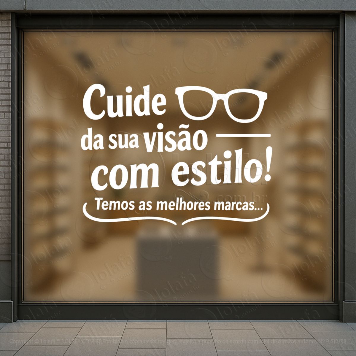 Impacto Que Gera Ação Adesivos Para Vitrine Ótica Mod:55