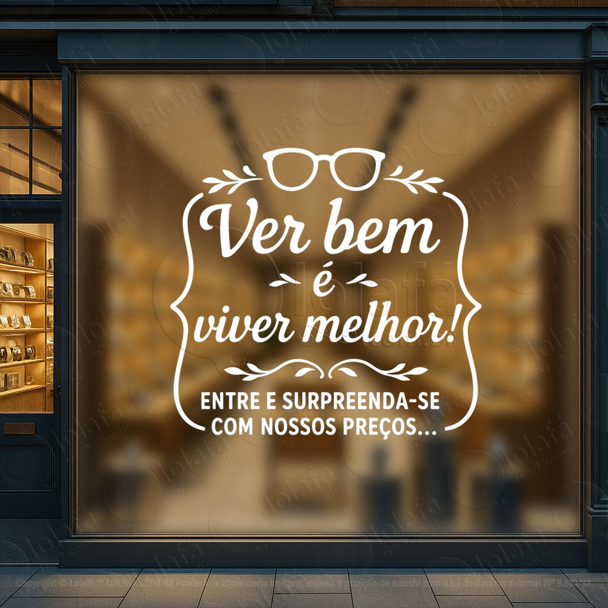 Vitrine Que Guia Escolhas Adesivos Para Vitrine Ótica Mod:56