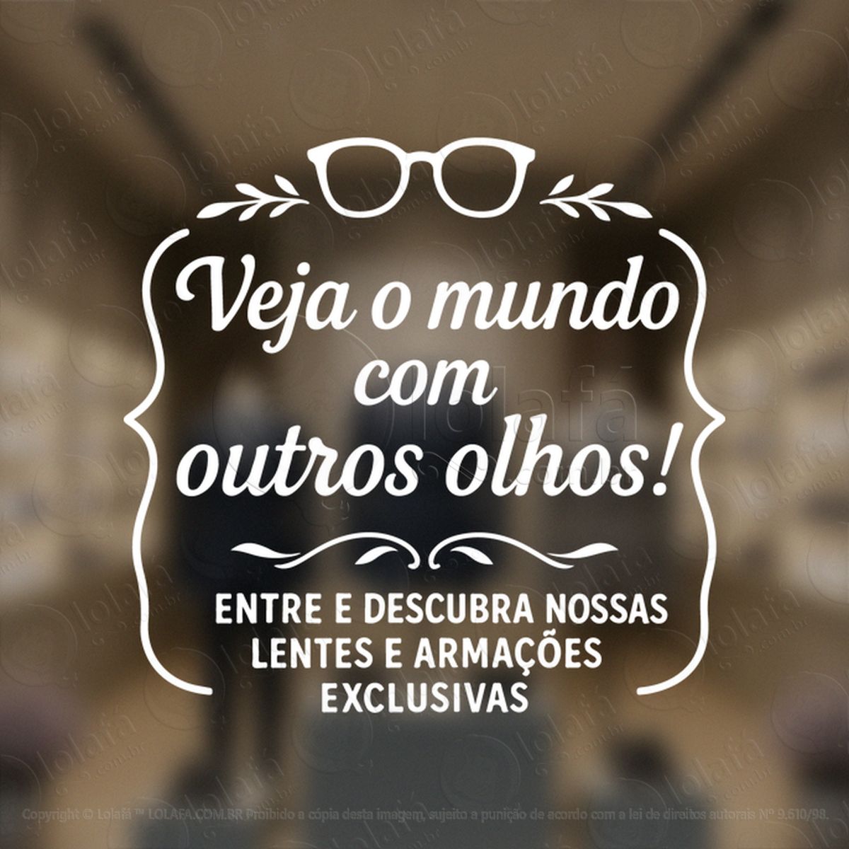Design Que Traz Clientes Adesivos Para Vitrine Ótica Mod:57