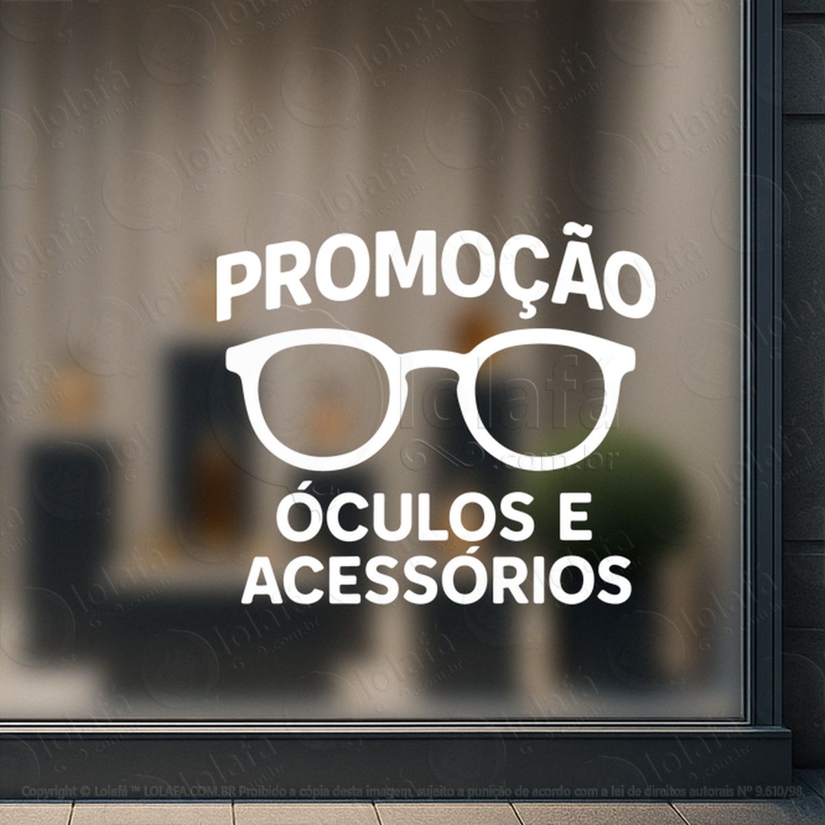 Elegância Que Vende Adesivos Para Vitrine Ótica Mod:63