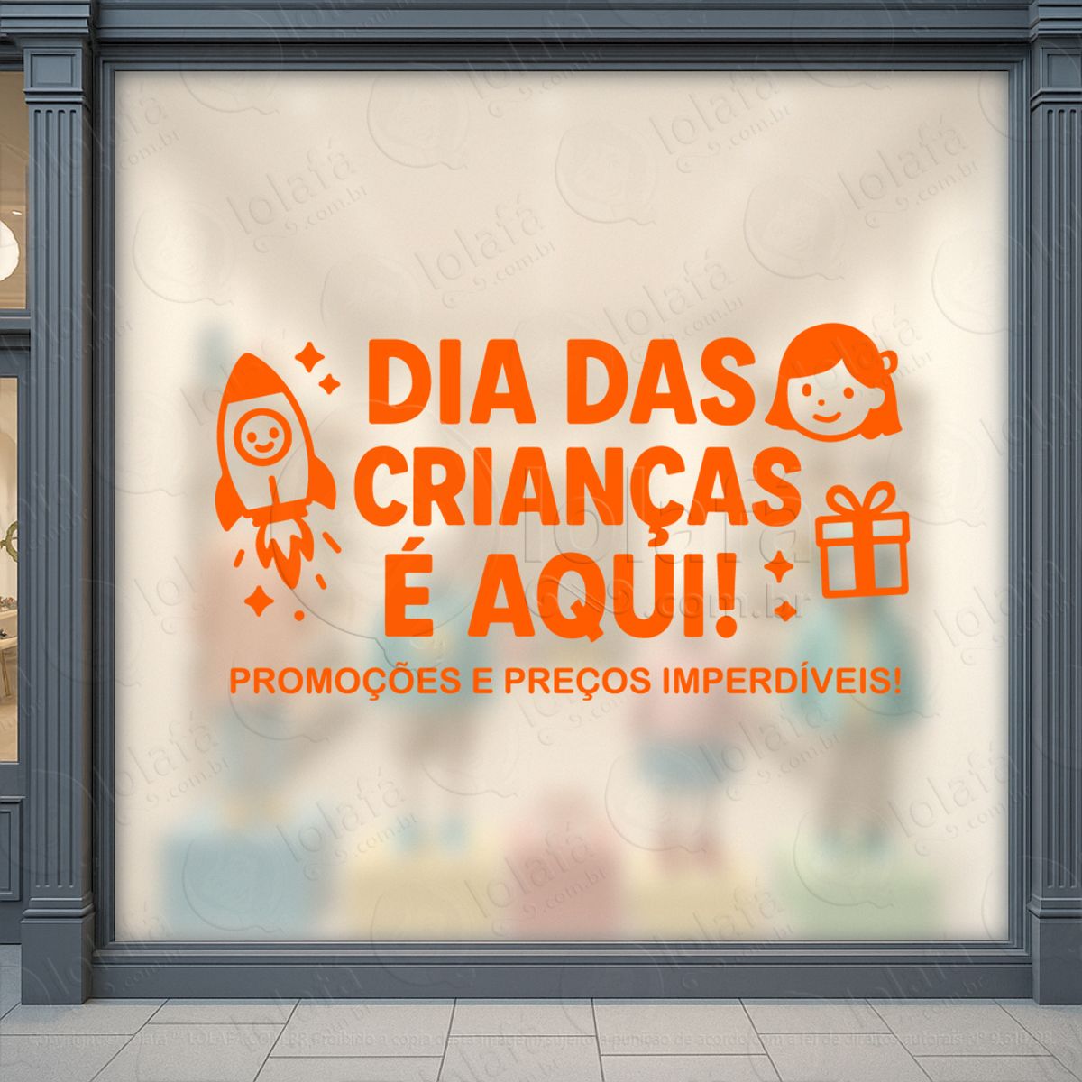 Promoções e Preços Imperdíveis Adesivos Para Vitrine Dia Das Crianças Mod:72