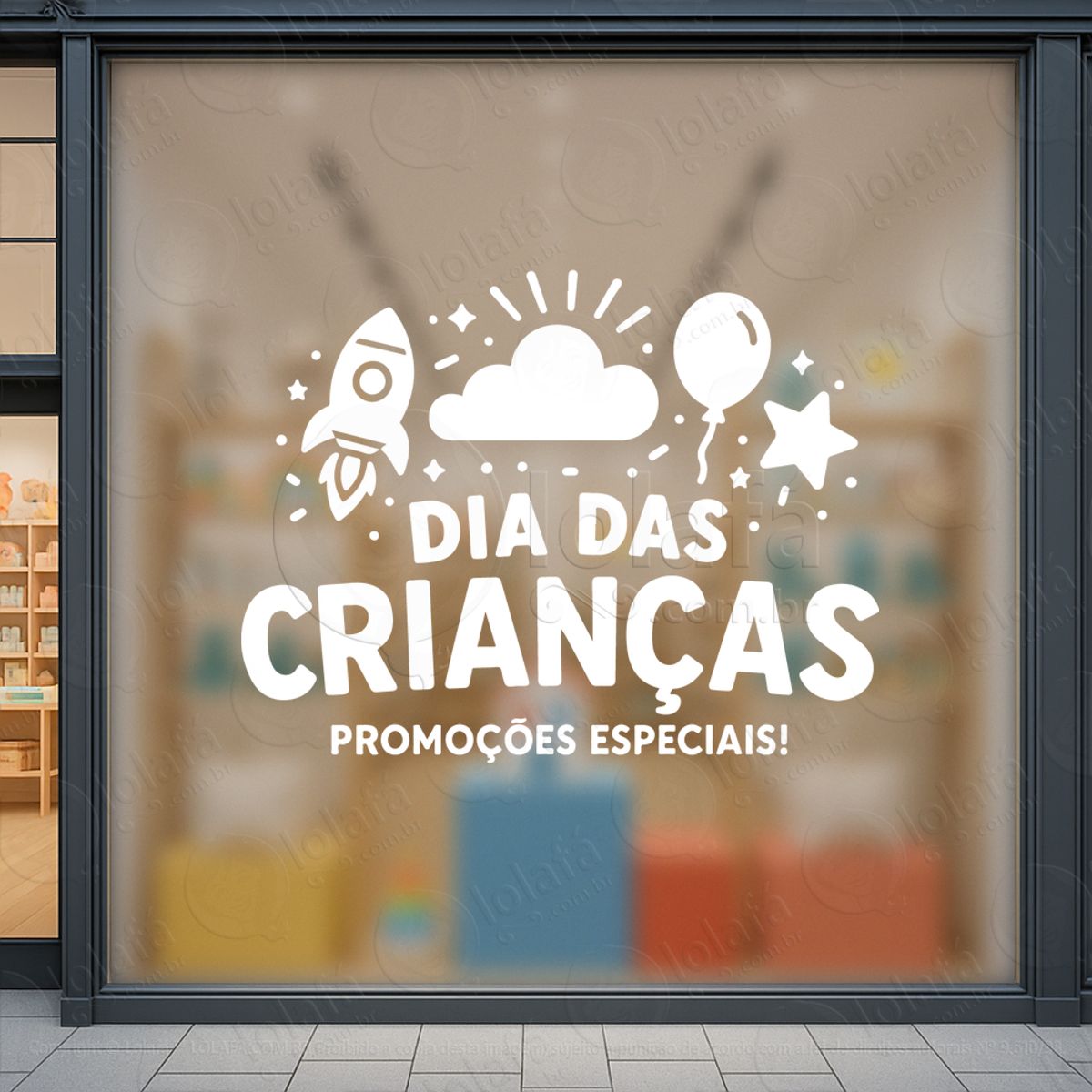 Promoções Especiais Decoração Loja Adesivos Para Vitrine Dia Das Crianças Mod:96