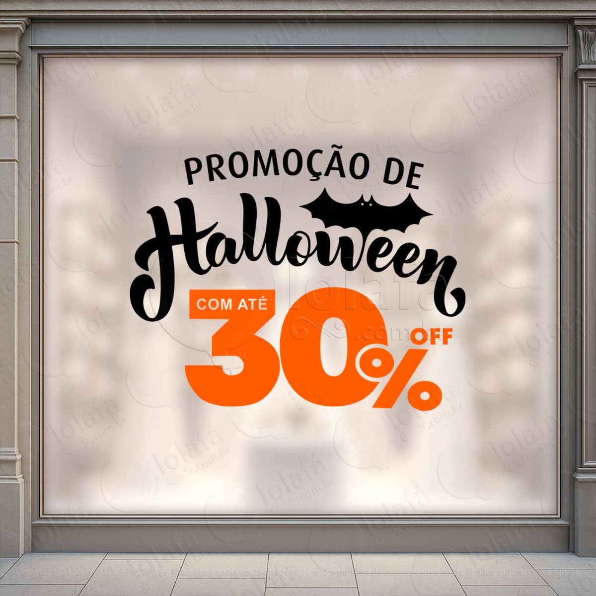 Promoção Até 30% Adesivos Para Vitrine Halloween Mod:129