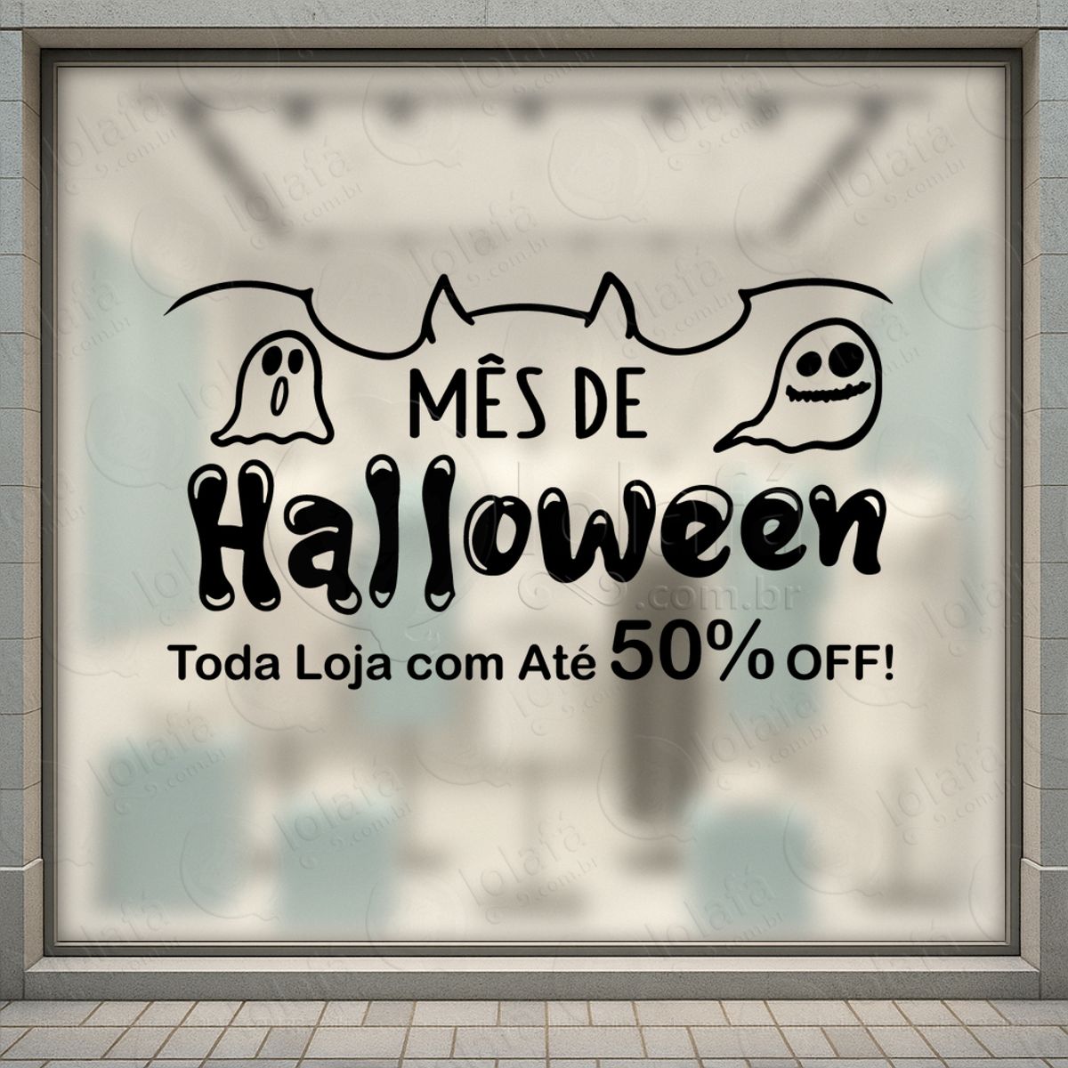 Para o Mês Inteiro Adesivos Para Vitrine Halloween Mod:131