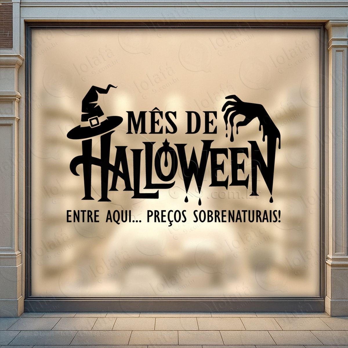 Entre Aqui Preços Sobrenaturais Promoção Loja Adesivos Para Vitrine Halloween Mod:135