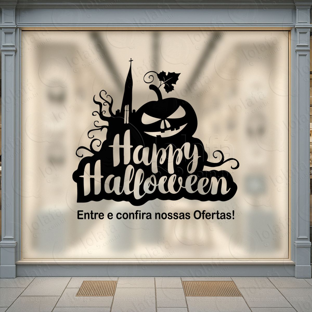 Entre e Confira Nossas Ofertas Adesivos Para Vitrine Halloween Mod:137