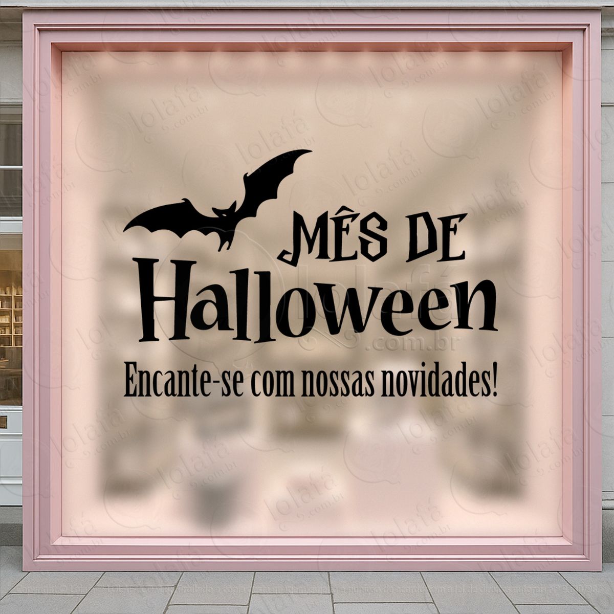 Novidades Loja Encante-se Adesivos Para Vitrine Halloween Mod:144