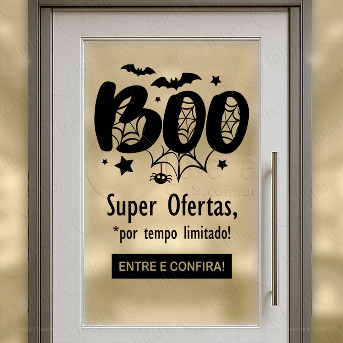 Super Ofertas Tempo Limitado Promoção Loja Adesivos Para Vitrine Halloween Mod:151