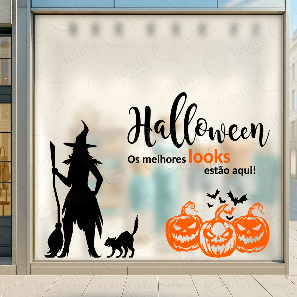 Os Melhores Looks Loja Fachada Adesivos Para Vitrine Halloween Mod:152