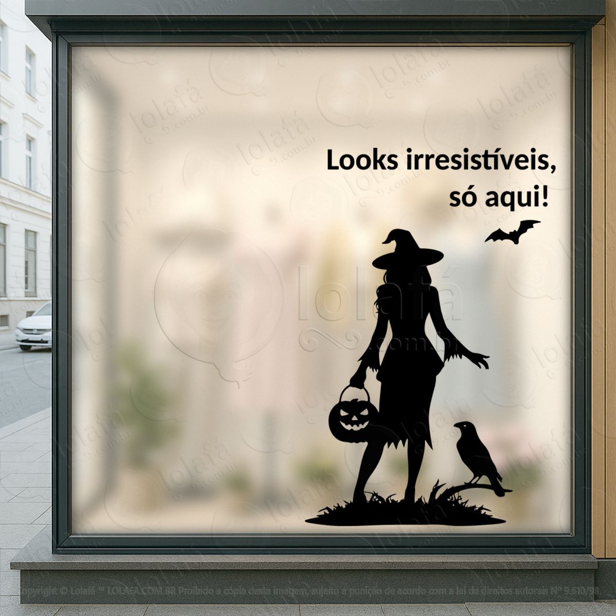 Looks Irresistíveis Loja Fachada Adesivos Para Vitrine Halloween Mod:153