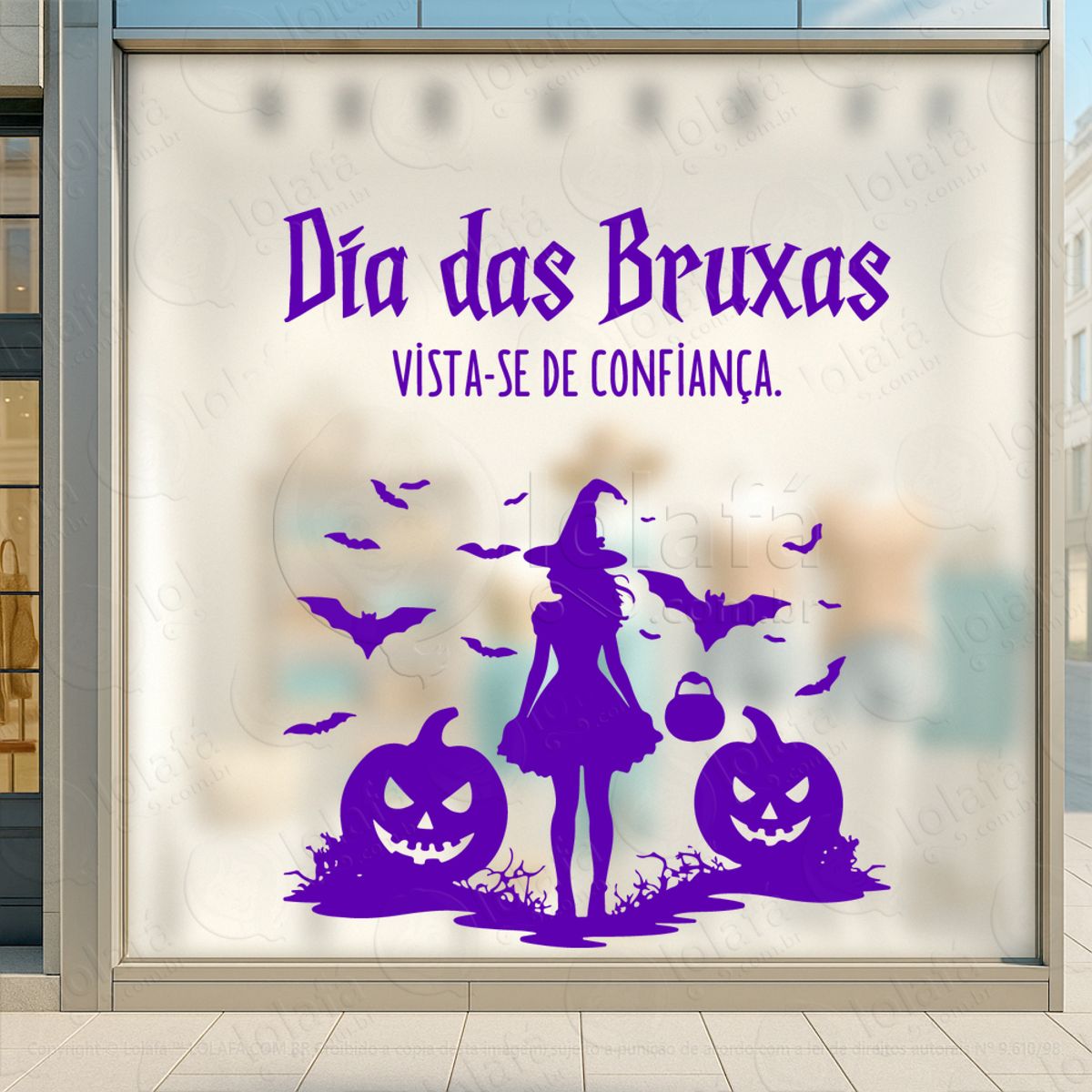 Vista-se com Confiança Dia das Bruxas Adesivos Para Vitrine Halloween Mod:155